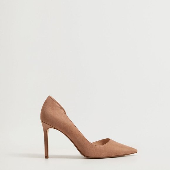 Mango pale pink suede stiletto heels - Picture 3 of 6